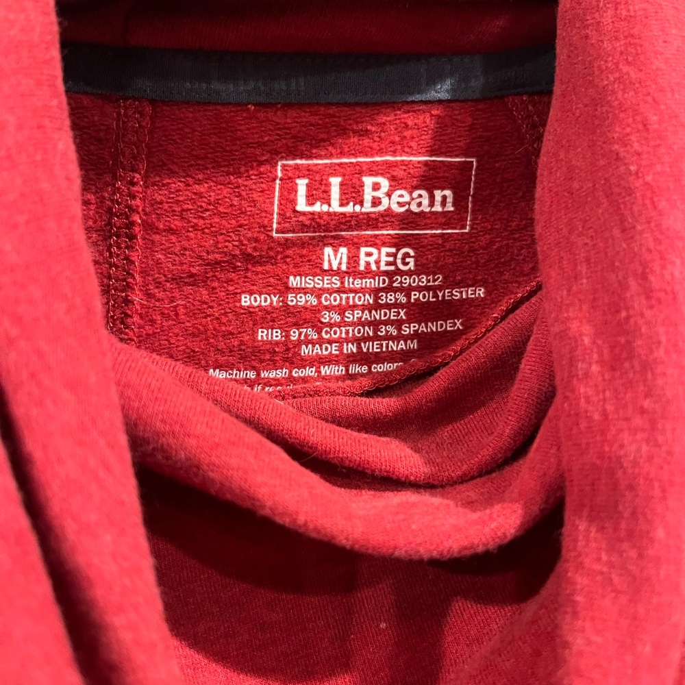 L.L. Bean Red Women's Cowl Neck Sweater - Picture 2 of 5